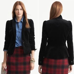 EUC Banana Republic Black Velvet Blazer